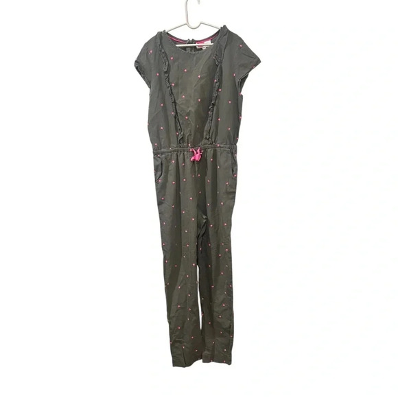 Mini Boden Girls Green Heart Jumpsuit Size 13/14 year pockets green romper - Picture 1 of 9